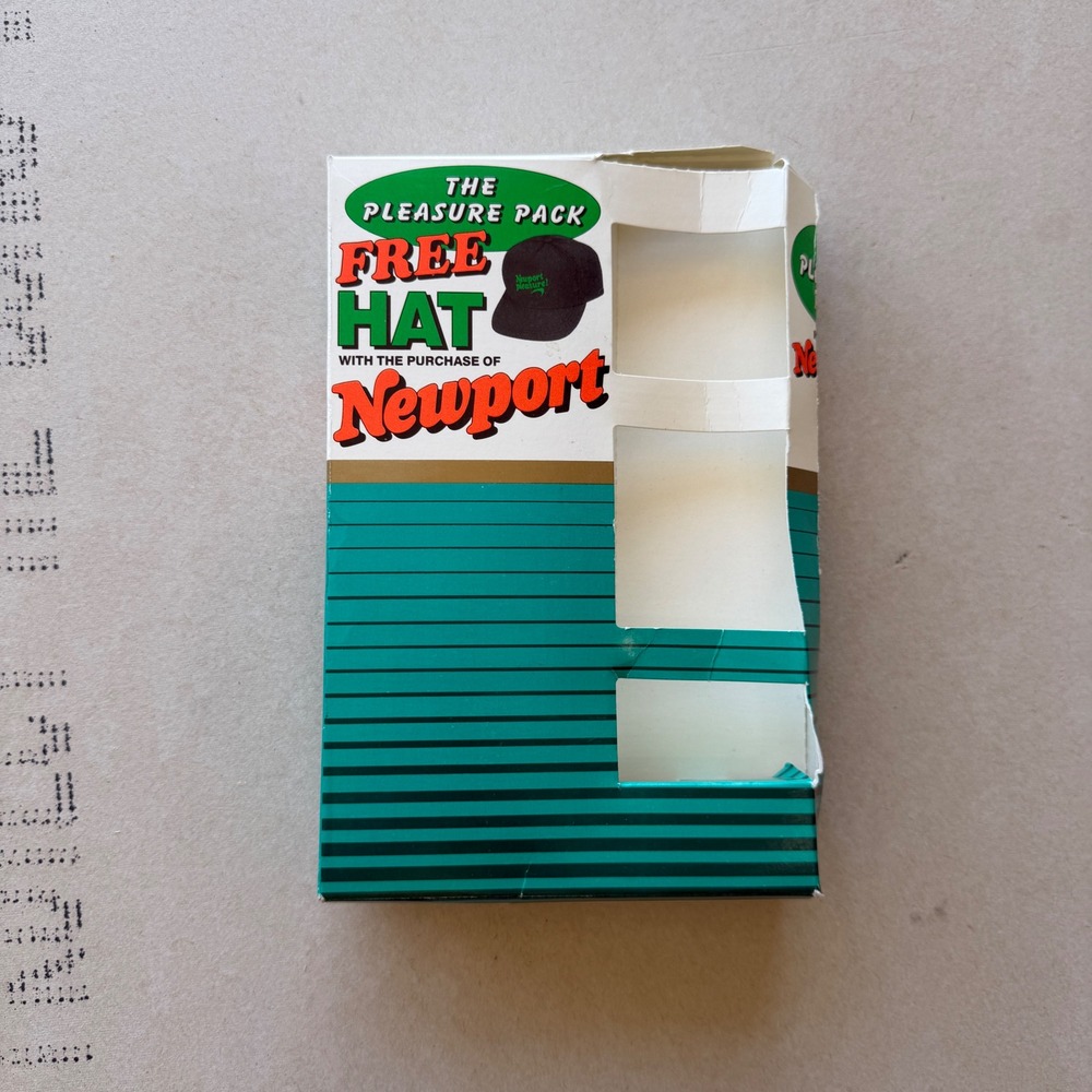 Vintage 90's Newport Cigarettes‎ Pleasure Hat New In Box